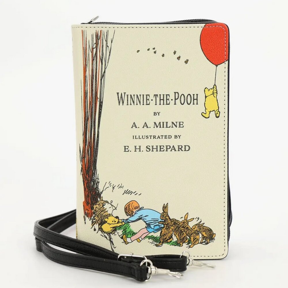 Winnie the Pooh Book Crossbody Purse - Wristlet - Book Lover Gifts